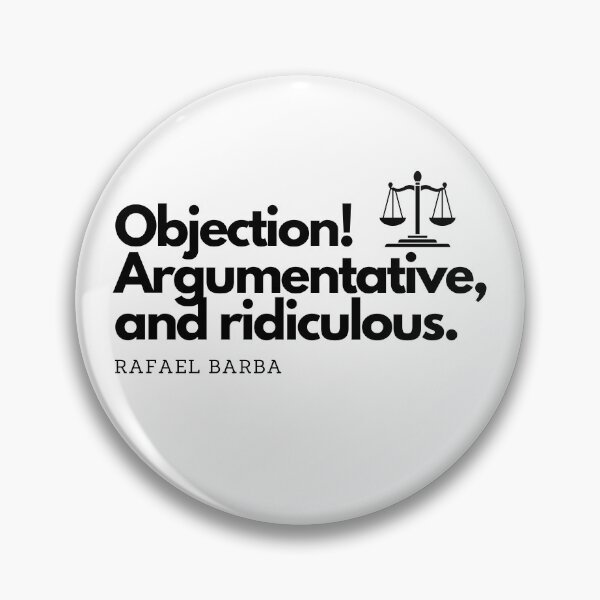 Item preview, Rafael Barba - Objection! - Scales of Justice designed and sold by LookWhatHanMade.