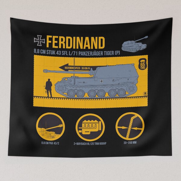 Item preview, Infographic German tank destroyer Ferdinand designed and sold by FAawRay.