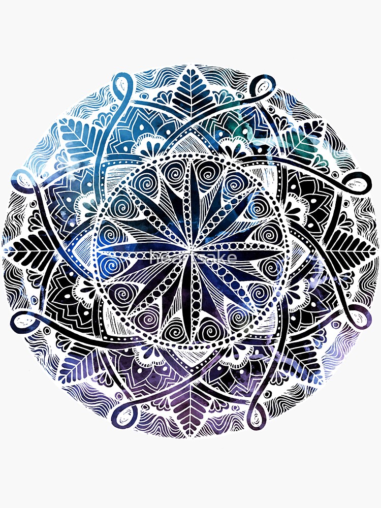 Artwork view, Mandala Painting designed and sold by heartsake
