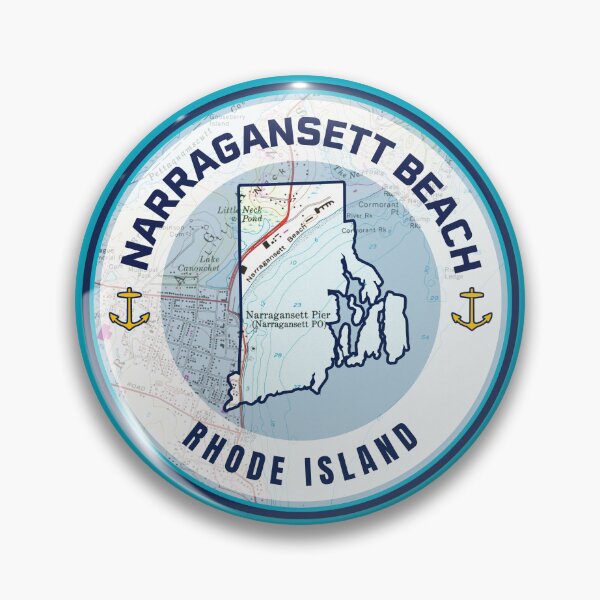 Item preview, Rhode Island Map - Narragansett Beach designed and sold by Willz Designz.