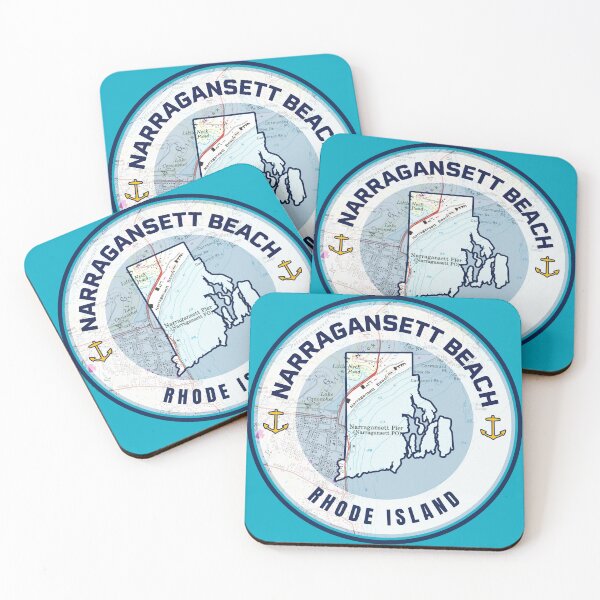 Item preview, Rhode Island Map - Narragansett Beach designed and sold by Willz Designz.