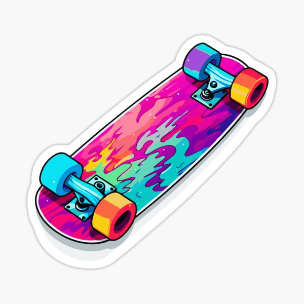 Stylish PVC vinyl neon stickers with inscriptions for skaters