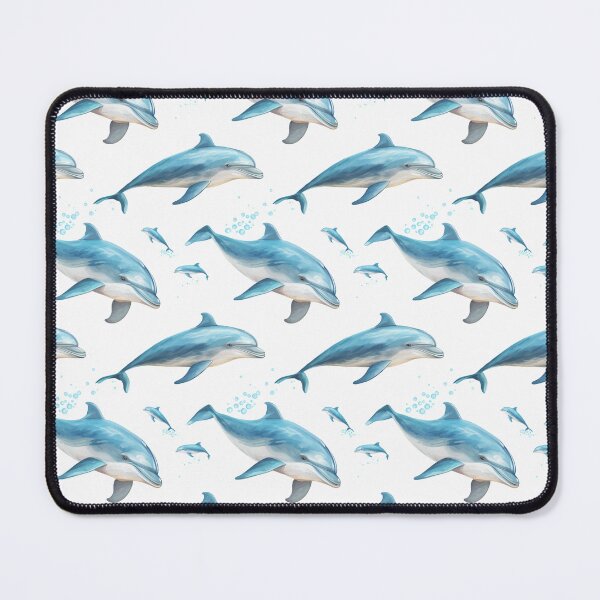Item preview, Happy Dolphin in white background, Dolphin, Pet, Animal, Cute Animal, Seamless, Animal Seamless, Pattern, Sea Life designed and sold by puppynpaw.