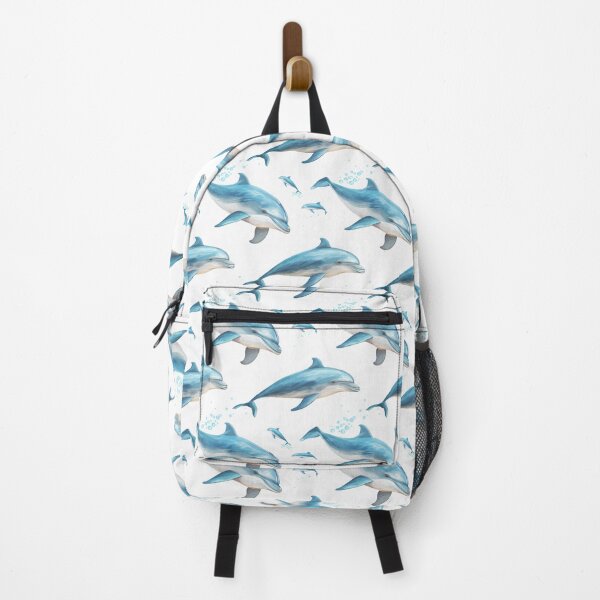 Item preview, Happy Dolphin in white background, Dolphin, Pet, Animal, Cute Animal, Seamless, Animal Seamless, Pattern, Sea Life designed and sold by puppynpaw.