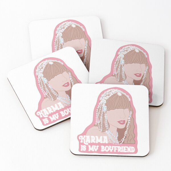 Item preview, Karma is my boyfriend sticker rosa TS designed and sold by RobledoStudio.