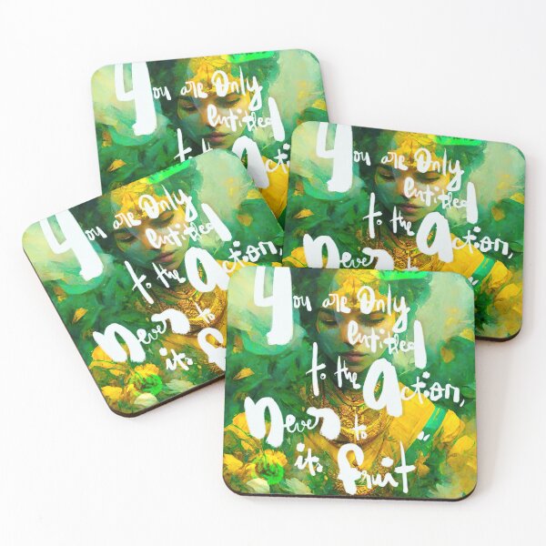 Item preview, Bhagavad Gita's quote : "You are only entitled to the Action, never to its Fruit" designed and sold by HeyHappiness.