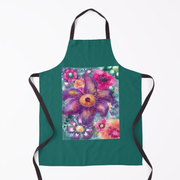Item preview, Whimsical Floral Poppies Lily Teal Pink Purple Orange designed and sold by oceanlady65.