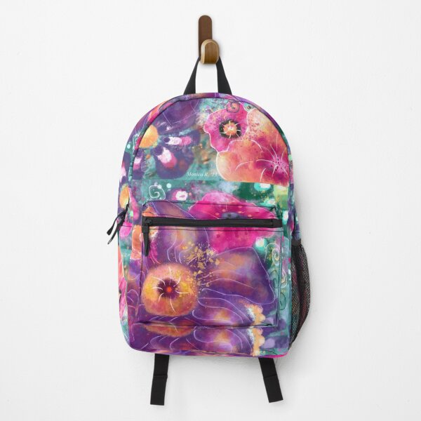 Item preview, Whimsical Floral Poppies Lily Teal Pink Purple Orange designed and sold by oceanlady65.