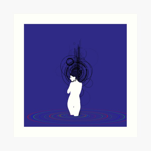 rgb water girl Art Print
