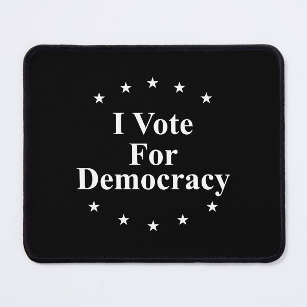 Item preview, Copy of I vote for democracy white designed and sold by Politics-Corner.