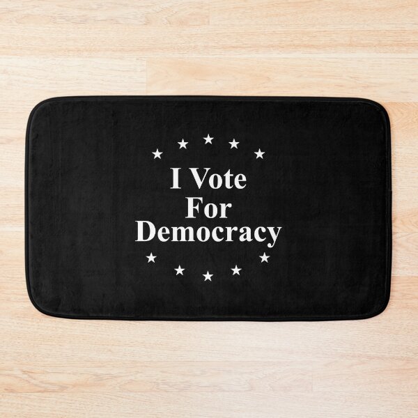 Item preview, Copy of I vote for democracy white designed and sold by Politics-Corner.