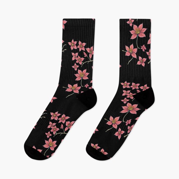 Item preview, small cherry blossoms on black designed and sold by FlowerandDesing.