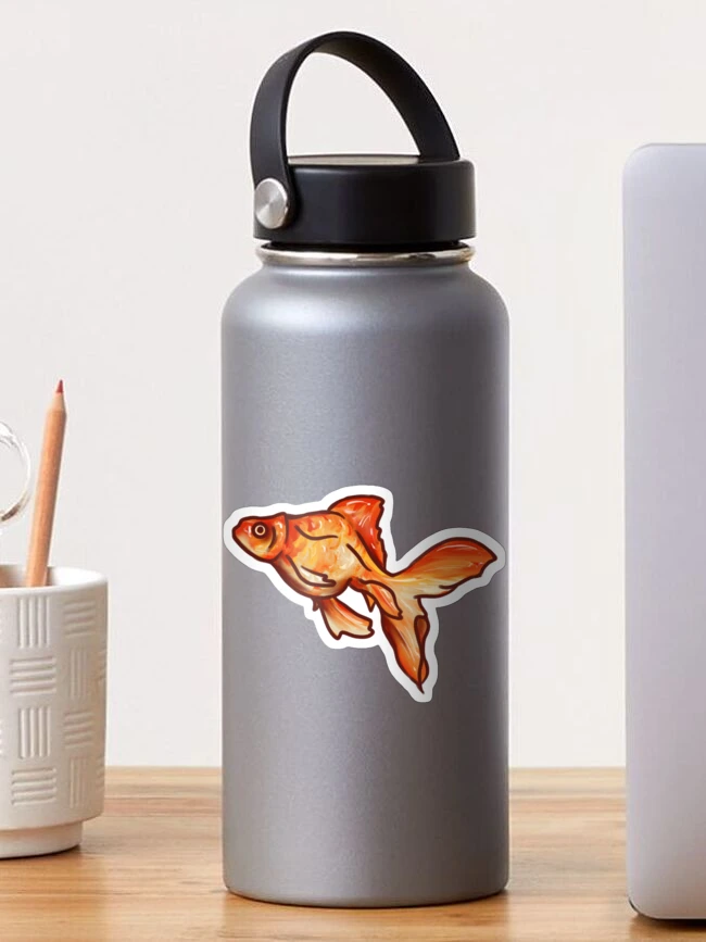 Thumbnail 1 of 3, Sticker, Goldfish designed and sold by Reeseworks.