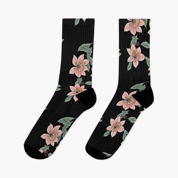 Item preview, Big cherry blossoms on black designed and sold by FlowerandDesing.