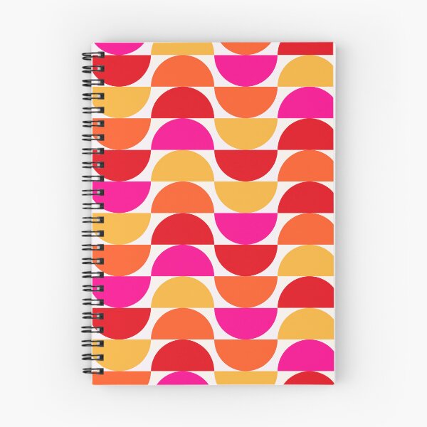Item preview, Mid Century Minimalist Abstract Colorful Half Circles Pattern  designed and sold by Yasminepatterns .