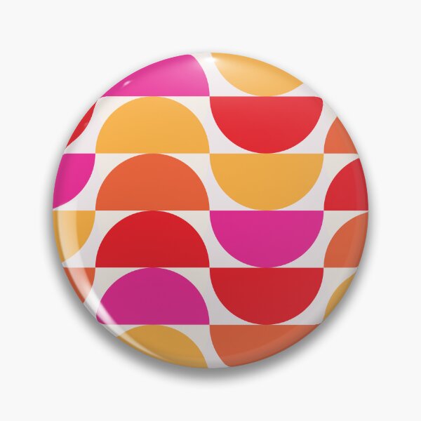 Item preview, Mid Century Minimalist Abstract Colorful Half Circles Pattern  designed and sold by Yasminepatterns .