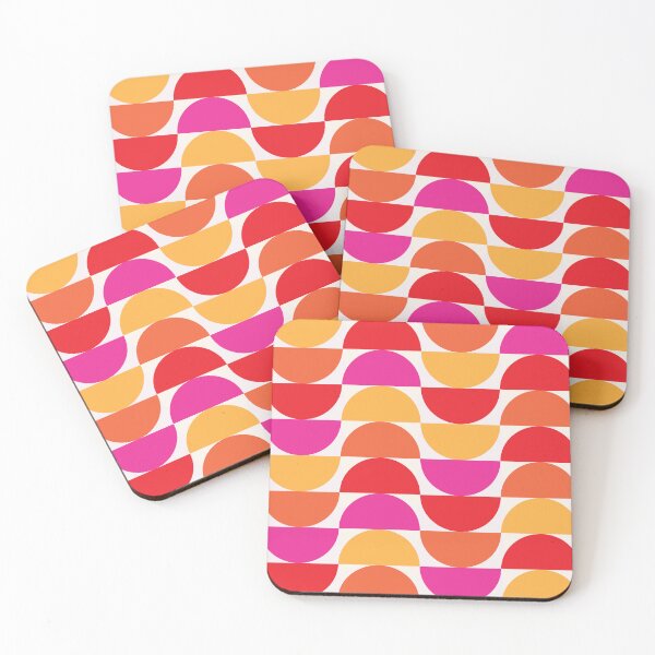 Item preview, Mid Century Minimalist Abstract Colorful Half Circles Pattern  designed and sold by Yasminepatterns .