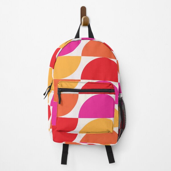 Item preview, Mid Century Minimalist Abstract Colorful Half Circles Pattern designed and sold by Yasminepatterns .
