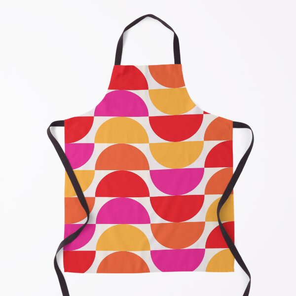 Item preview, Mid Century Minimalist Abstract Colorful Half Circles Pattern  designed and sold by Yasminepatterns .