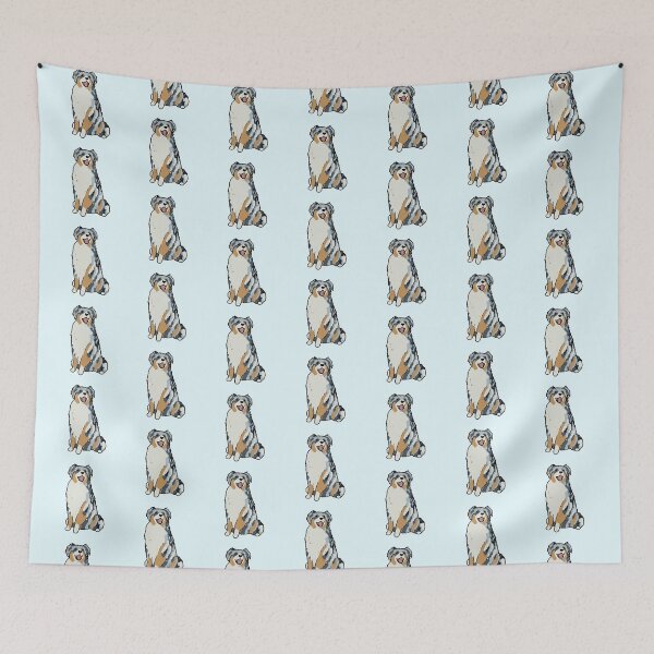 Item preview, australian shepherd illustration designed and sold by Mayarart.