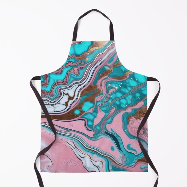 Item preview, Pink & Turquoise Marble with Flecks of Gold designed and sold by BirdsnStuff.