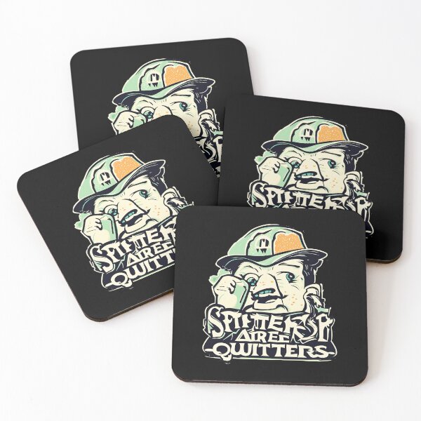 Item preview, Spitters Are Quitters: Bold and Playful Designs for the Confident and Fearless! Green on Black designed and sold by King Stores.