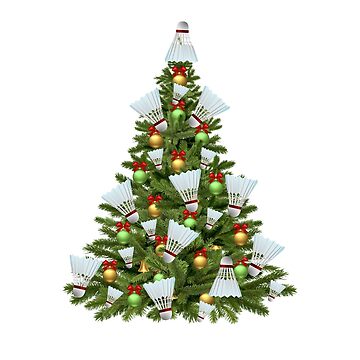 Artwork thumbnail, Christmas tree badminton fan by SheCurves