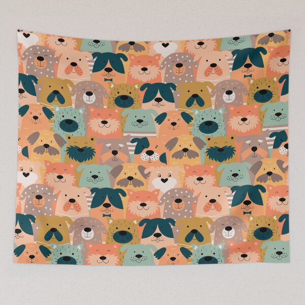 Item preview, Cute Cartoon Dog Drawing Pattern designed and sold by MGuyerArt.