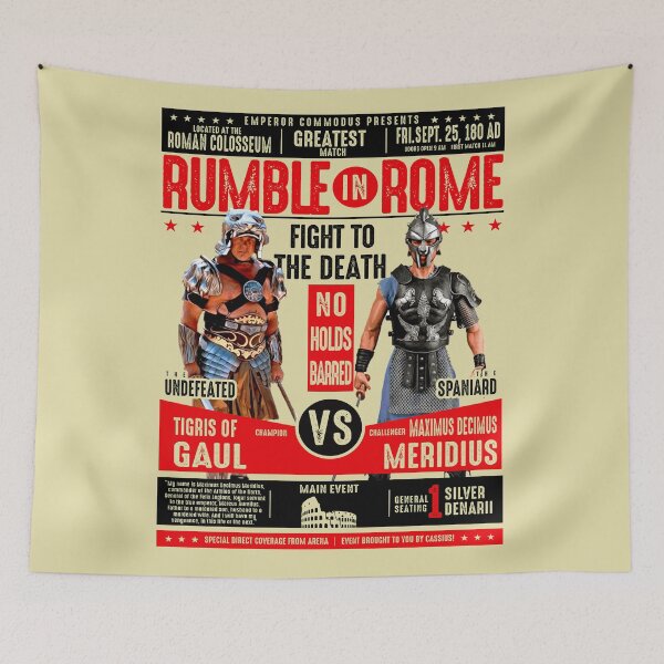 Item preview, Rumble In Rome Gladiator Poster designed and sold by Alema Art.
