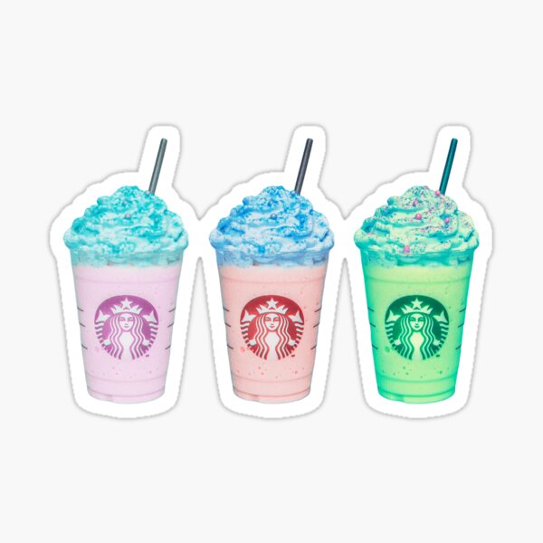 Starbucks Unicorn Tie Dyed Frappuccino Die Cut Vinyl Sticker Frapp