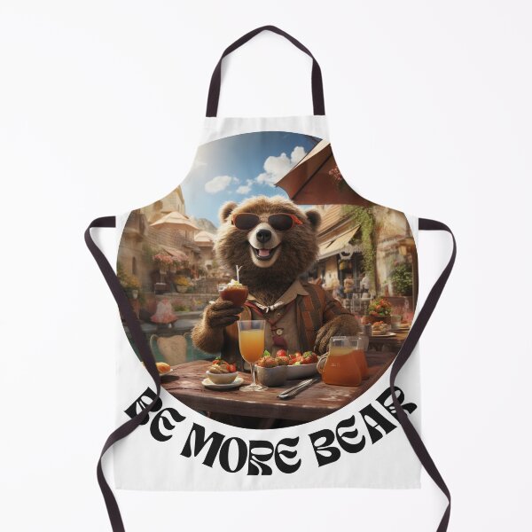 Item preview, A bear enjoying some alfresco drinks designed and sold by JeNoStudio.