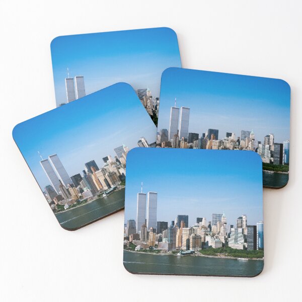 Item preview, World Trade Center, lower Manhattan cityscape skyline August 2001 color panorama landscape photographic print / photography designed and sold by Jéanpaul  Ferro.