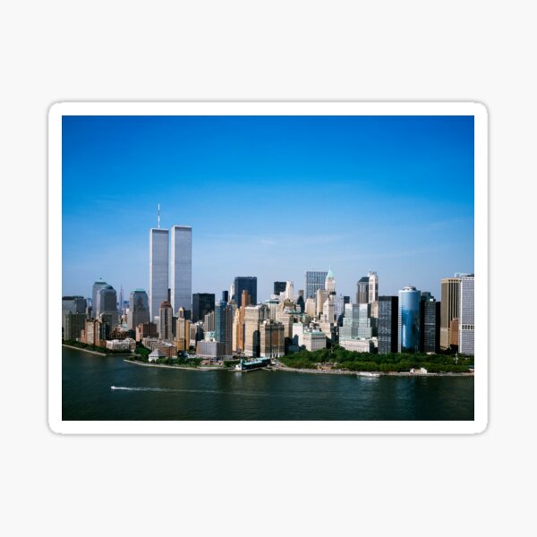 Item preview, World Trade Center, lower Manhattan cityscape skyline August 2001 color panorama landscape photographic print / photography designed and sold by Jéanpaul  Ferro.