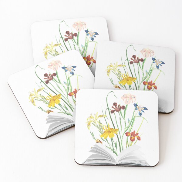 Item preview, flowers growing from book designed and sold by Print_Fuse.