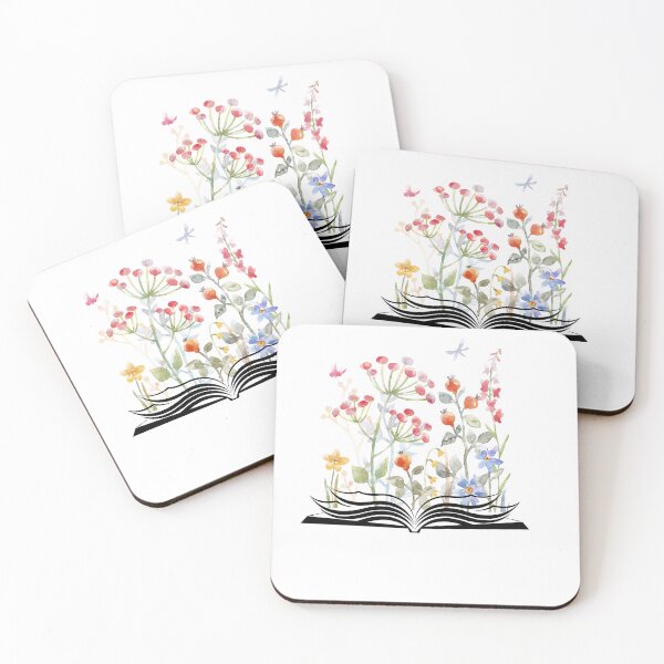 Item preview, flowers growing from book designed and sold by Print_Fuse.