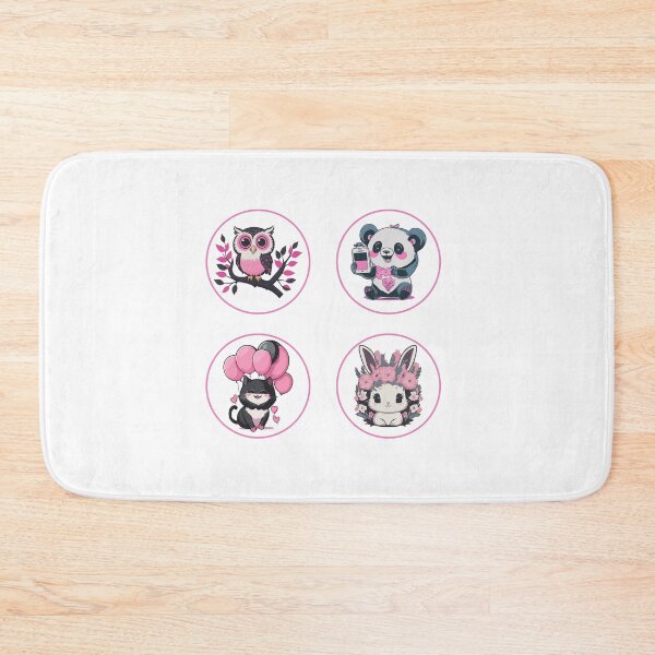 Item preview, Kawaii Sticker Bundle - Owl Bear, Cat, Bunny designed and sold by pixdesigns.