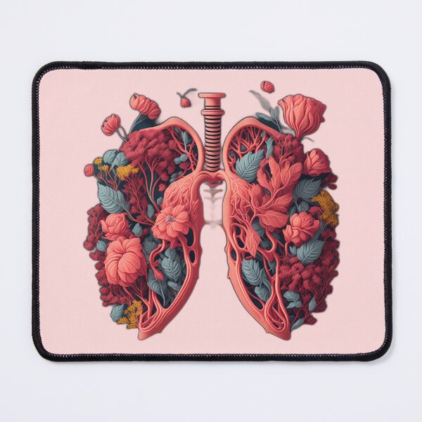 Item preview, cool vintage flower lungs floral retro nature flowered anatomical cute funny designed and sold by Print&Perfection  ⭐⭐⭐⭐⭐.