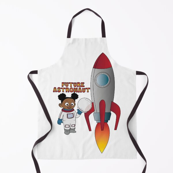 Item preview, 'Future Astronaut' Girl with Rocket (Afro puffs) designed and sold by ThingsByNin.