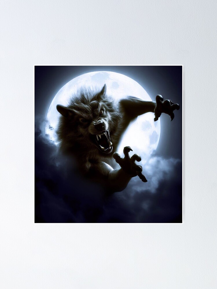 African American Female Werewolf in Assassin Attire Under the Full Moon