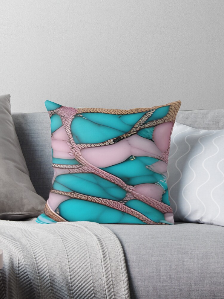 Pink marble hot sale pillow