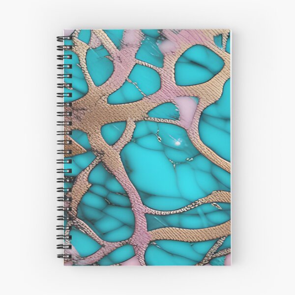 Item preview, Pink & Turquoise Marble with Flecks of Gold #2 designed and sold by BirdsnStuff.