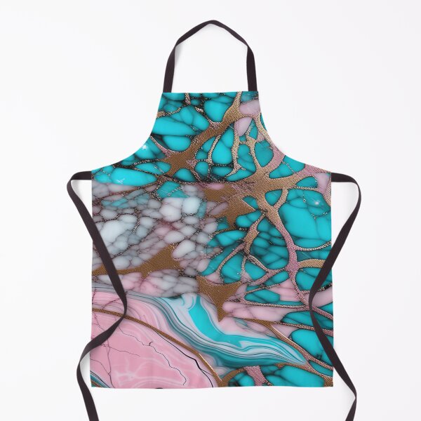 Item preview, Pink & Turquoise Marble with Flecks of Gold #2 designed and sold by BirdsnStuff.