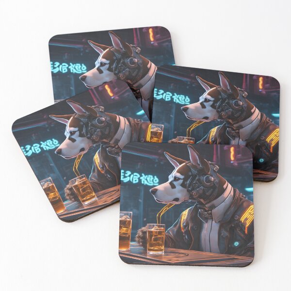 Item preview, Cyborg dog at the pub designed and sold by Jambonfromage.