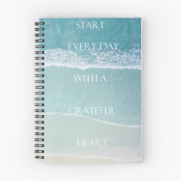 Item preview, Start Every Day With a Grateful Heart Spiral Notebook designed and sold by EmilysCozyCards.