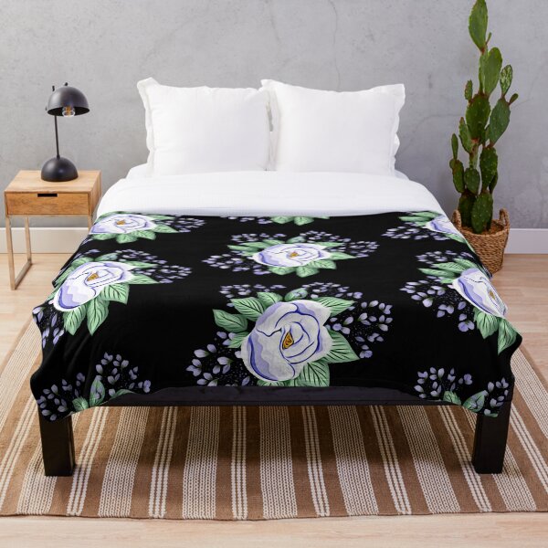 Item preview, Fantastic blue rose on black designed and sold by FlowerandDesing.