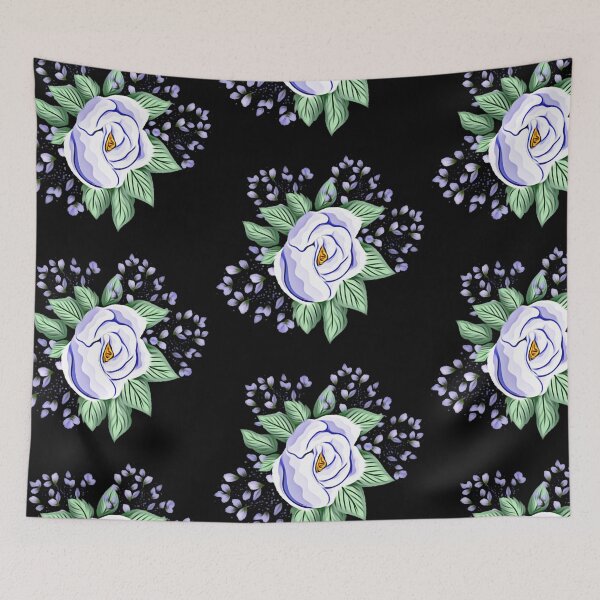 Item preview, Fantastic blue rose on black designed and sold by FlowerandDesing.