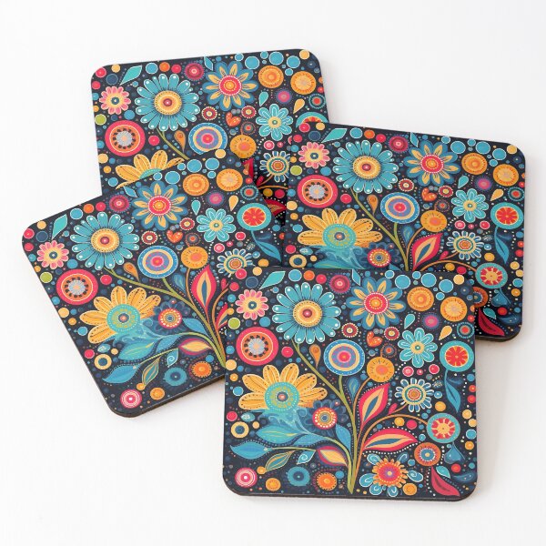 Item preview, Folk Art Flowers designed and sold by platonicXXI.