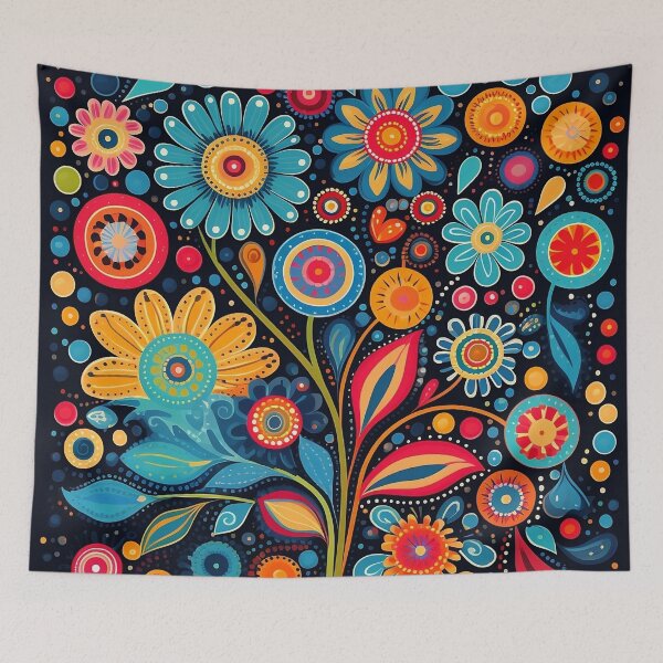 Item preview, Folk Art Flowers designed and sold by platonicXXI.