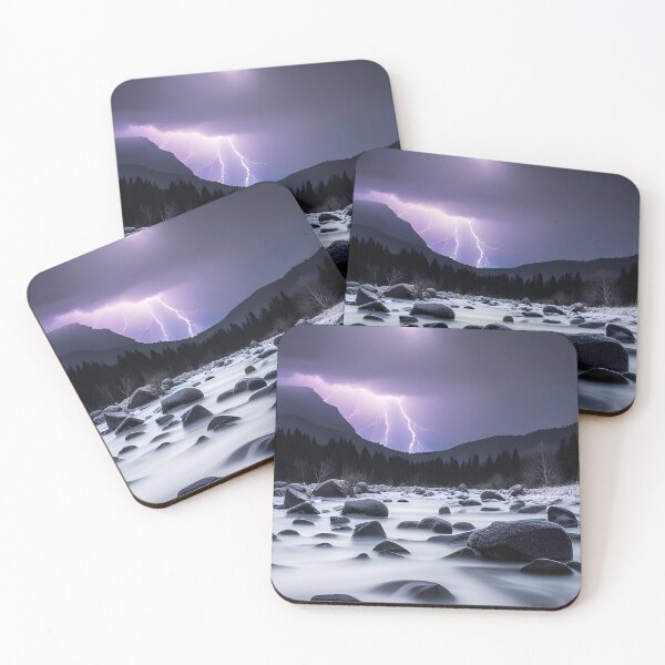 Item preview, Lightning Storm Over A Foggy Landscape designed and sold by Alienzombie13.