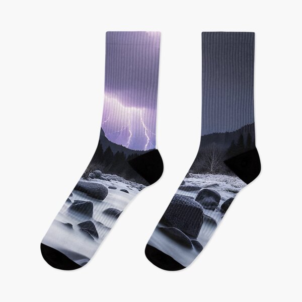Item preview, Lightning Storm Over A Foggy Landscape designed and sold by Alienzombie13.